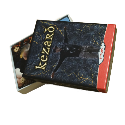 Spread out kezzard cards.